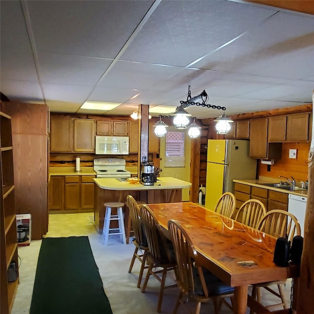15426 Steamboat Dr, Augusta, MT 59410 - dining room featuring light floors and a drop ceiling