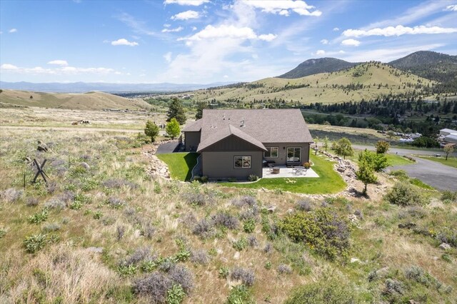 exterior space featuring a mountain view