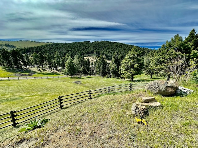 property view of mountains with a rural view