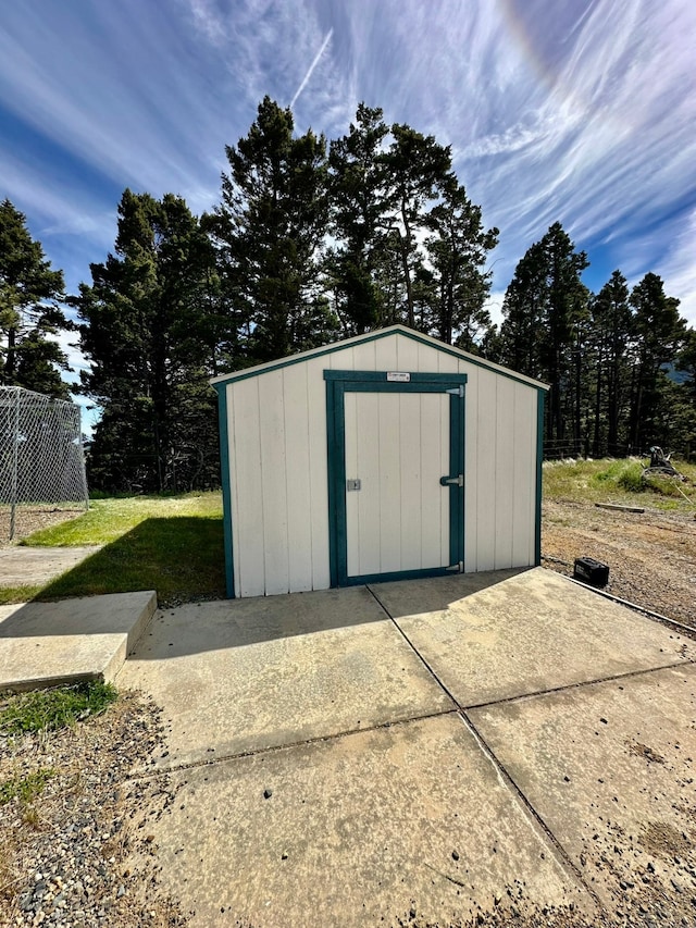 view of outdoor structure