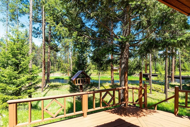 view of wooden deck