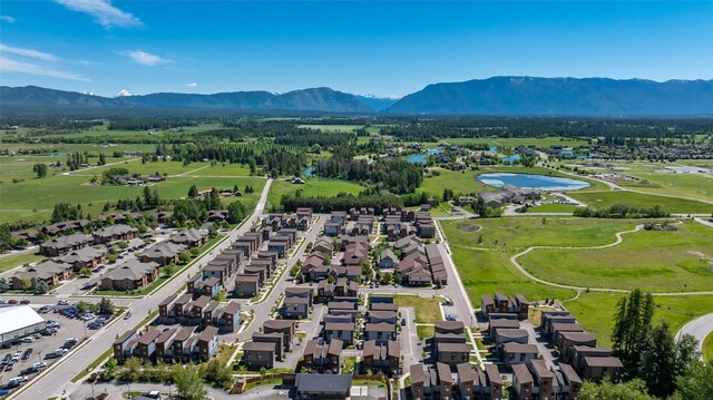 281 Blackberry Loop Unit A, Whitefish, MT 59937 - aerial view of residential area with a water and mountain view