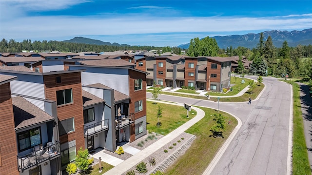 281 Blackberry Loop Unit A, Whitefish, MT 59937 - aerial perspective of suburban area featuring a mountain backdrop