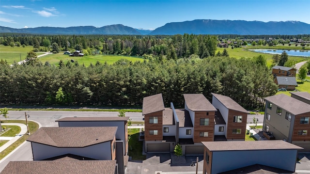 281 Blackberry Loop Unit A, Whitefish, MT 59937 - aerial perspective of suburban area featuring a water and mountain view