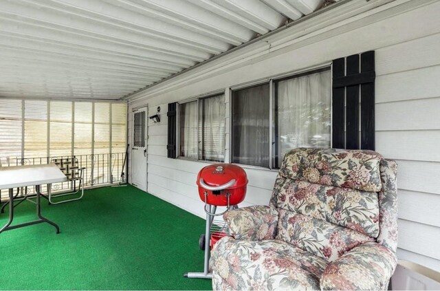 view of sunroom