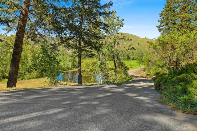 view of street featuring a mountain view