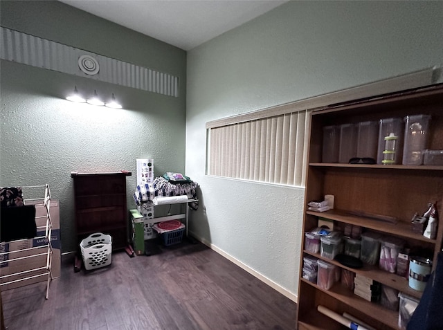 interior space featuring dark wood-type flooring