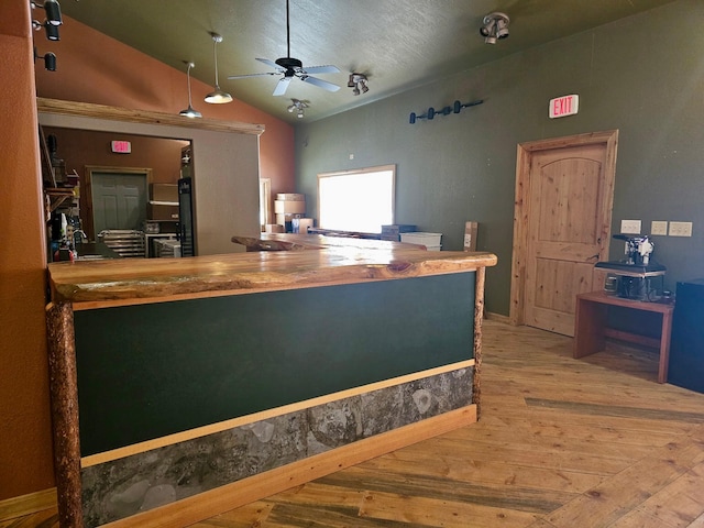 reception area featuring ceiling fan