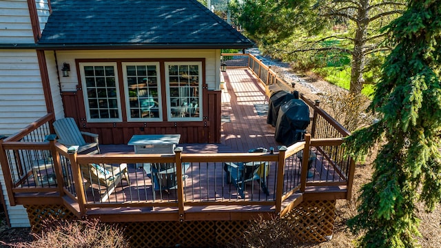 view of wooden deck