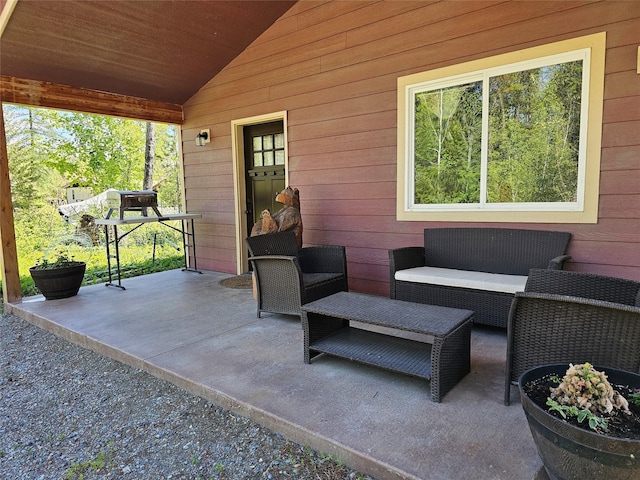 view of patio with outdoor lounge area