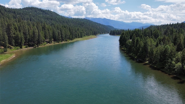 property view of water with a mountain view