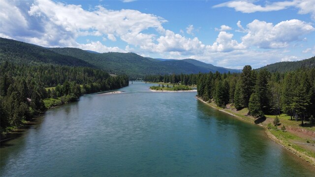 property view of water featuring a mountain view