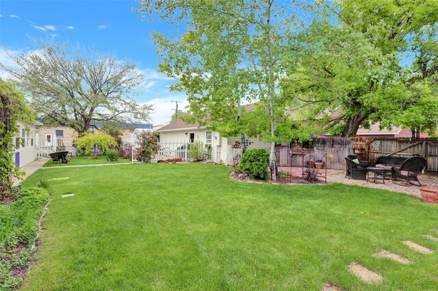 view of yard with a patio