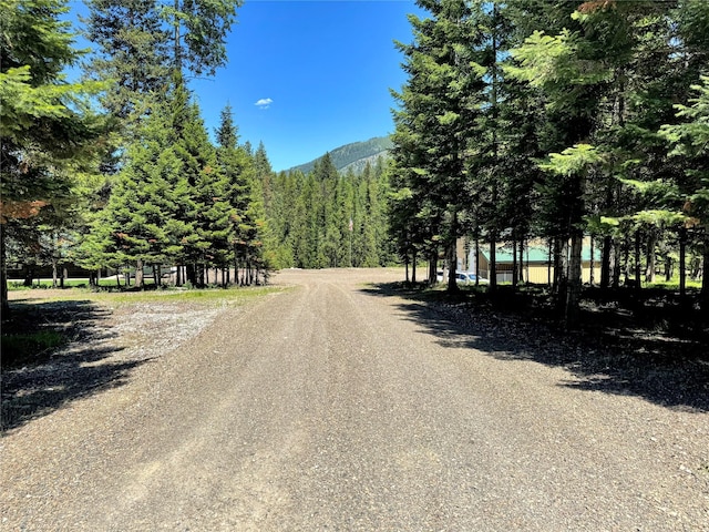 view of street featuring a mountain view