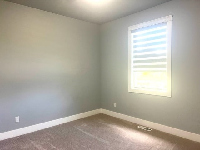 view of carpeted spare room