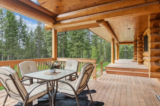 view of wooden terrace