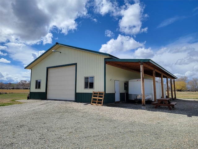 view of outdoor structure featuring a garage