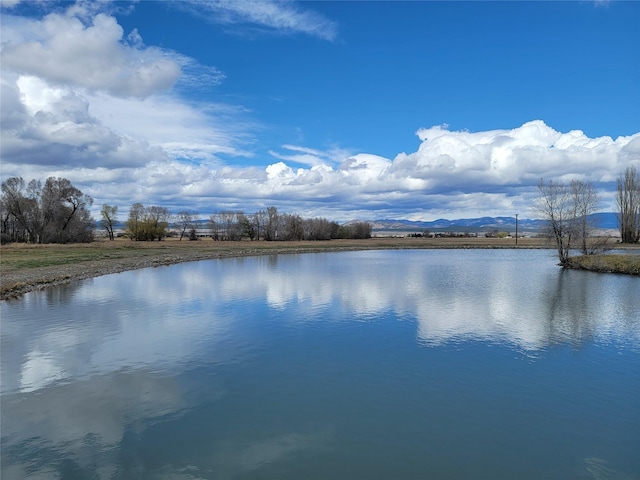 view of water feature with a mountain view