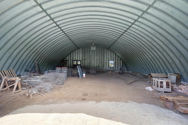 miscellaneous room featuring vaulted ceiling