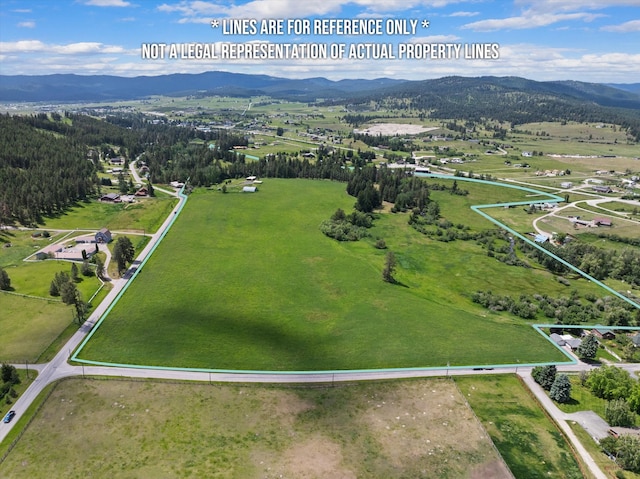 bird's eye view featuring a mountain view