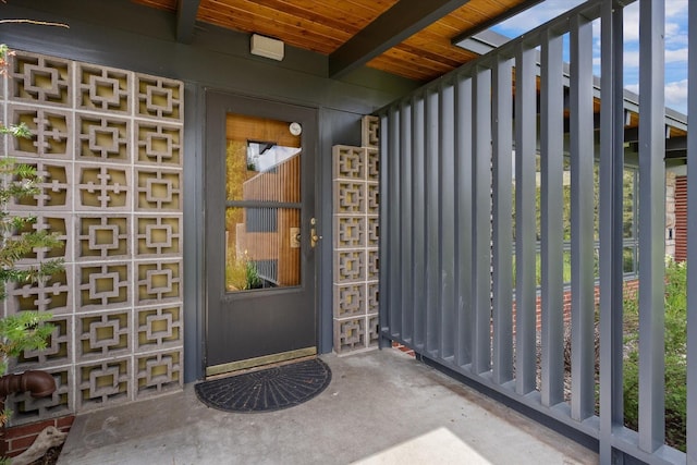 doorway to property with a gate