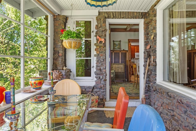 sunroom / solarium with plenty of natural light