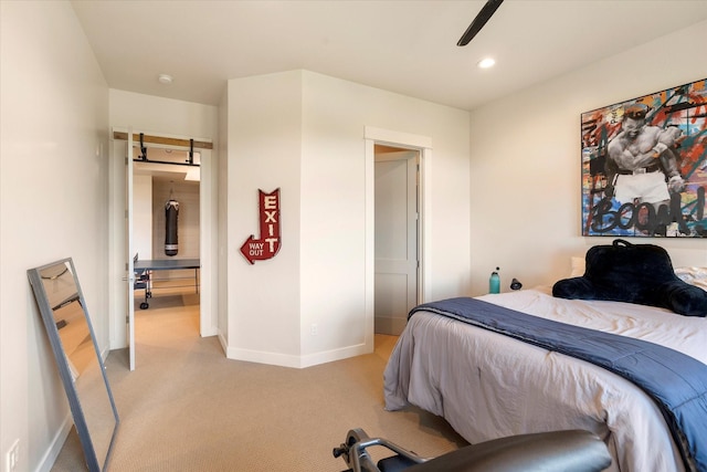 view of carpeted bedroom