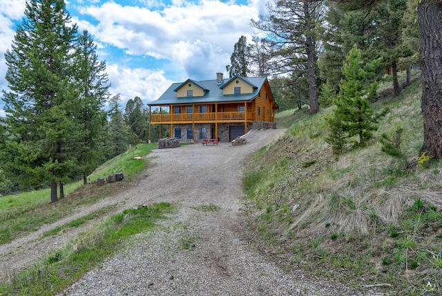 view of rear view of property