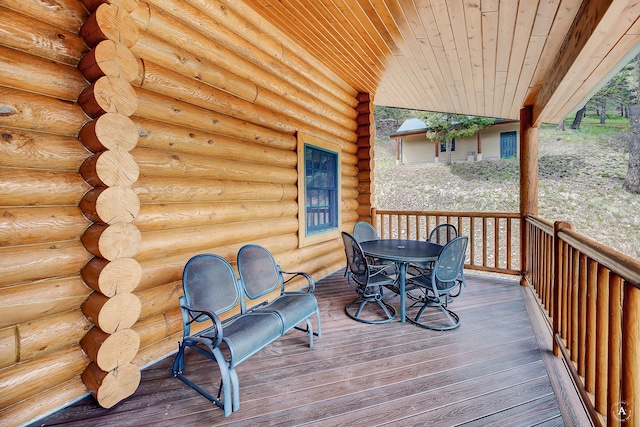 view of wooden terrace