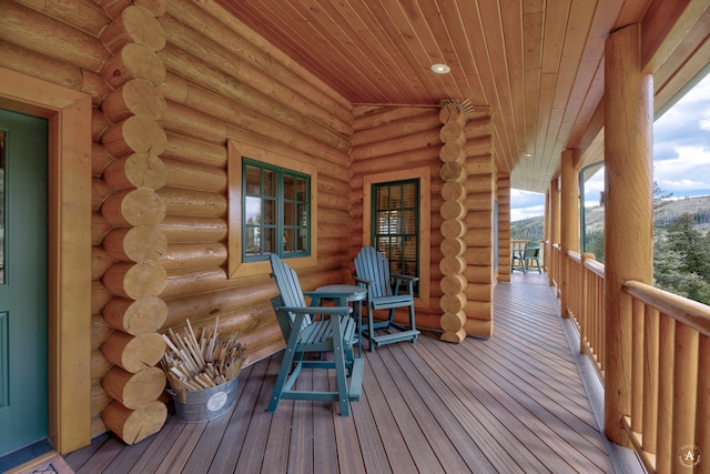 view of wooden terrace