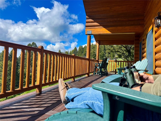 view of wooden deck