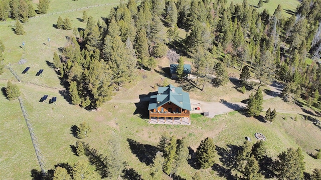 aerial view with a rural view