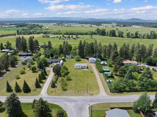 bird's eye view with a mountain view