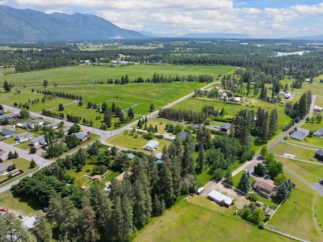 drone / aerial view with a mountain view