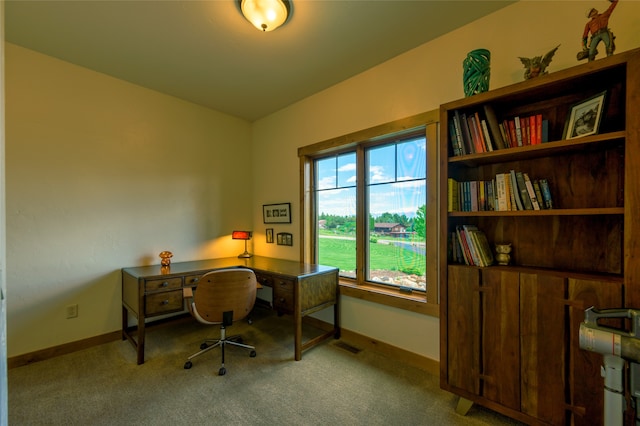 office area with carpet floors