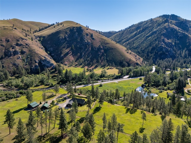 property view of mountains with a rural view