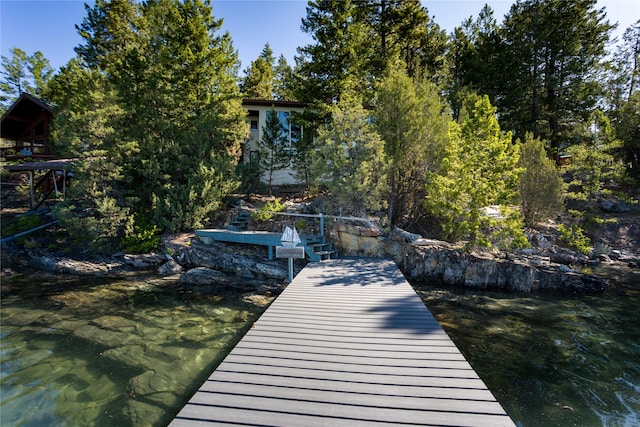 view of dock