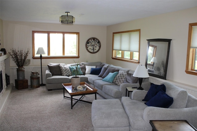 view of carpeted living room