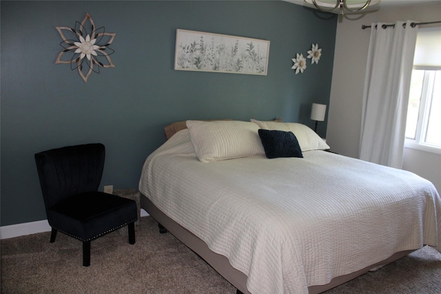 view of carpeted bedroom