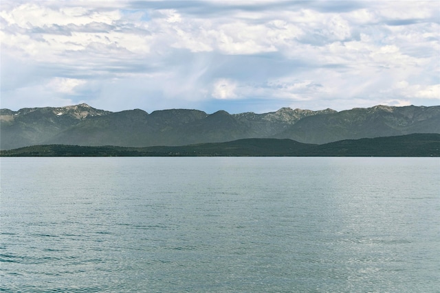 view of water feature with a mountain view