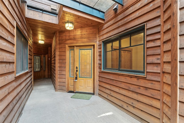 view of doorway to property