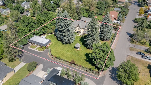 bird's eye view with a residential view