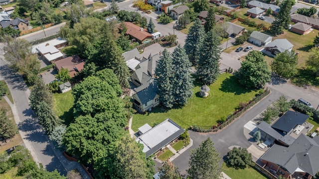 aerial view featuring a residential view