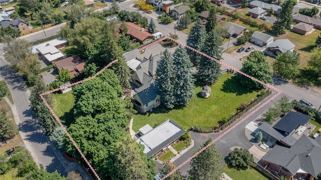 bird's eye view featuring a residential view