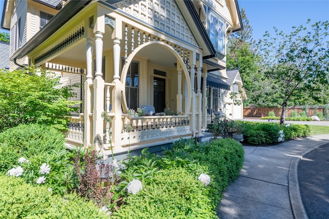 exterior space featuring a porch