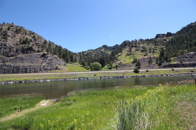 property view of water featuring a mountain view