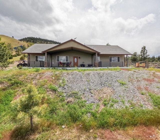 view of rear view of property