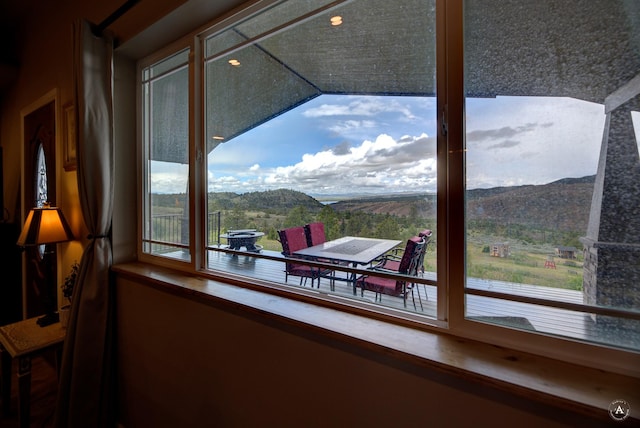 details featuring a mountain view
