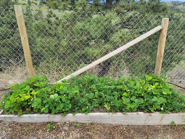 view of gate featuring fence