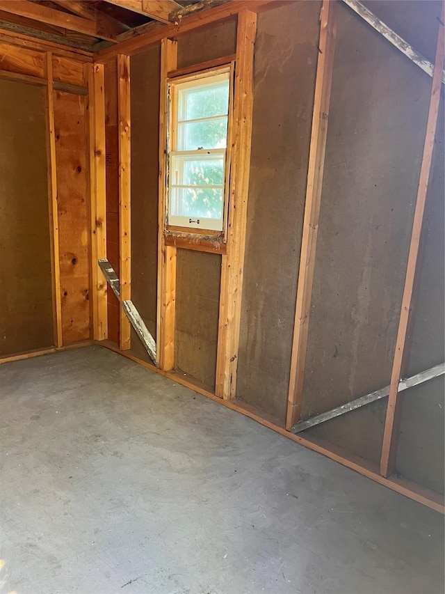 interior space featuring concrete floors